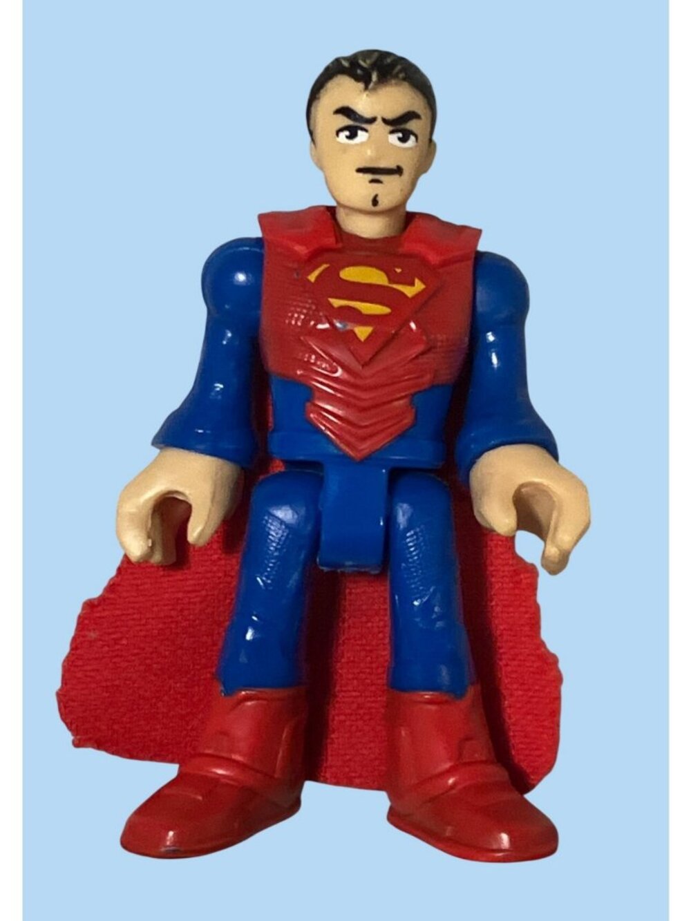 Imaginext DC Comics Superman Action Figure With Red Fabric Cape 3 Inches Tall